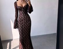 Мереживна сукня максі з чашечками    | PUSHKA SHOP