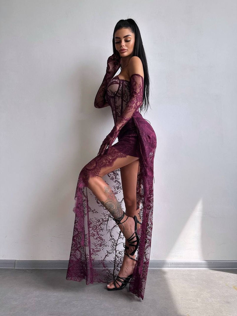 Корсетна сукня максі з рукавичками Корсетна сукня максі з рукавичками | PUSHKA SHOP