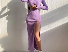 Трикотажный комплект: топ с чашечками push up + юбка миди с разрезом Трикотажный комплект: топ с чашечками push up + юбка миди с разрезом | PUSHKA SHOP