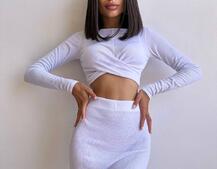 Комплект: топ + спідниця с розрізами  | PUSHKA SHOP