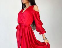 Шелковое платье макси с разрезом Шелковое платье макси с разрезом | PUSHKA SHOP