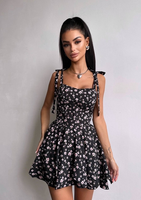 Корсетна сукня з подвійною спідницею  | PUSHKA SHOP