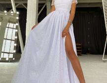 Платье-макси  с голографическими  блестками | PUSHKA SHOP