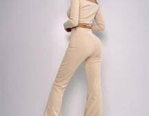 Комплект : штани кльош і топ з елементами корсету  | PUSHKA SHOP