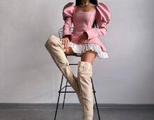 Сукня з об'ємними рукавами + спідниця з воланами | PUSHKA SHOP