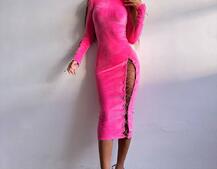 Оксамитова сукня міді зі шнурівкою | PUSHKA SHOP