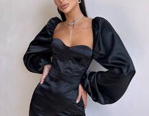 Атласний комплект: корсет + спідниця декорована бахромою зі страз Атласний комплект: корсет + спідниця декорована бахромою зі страз | PUSHKA SHOP