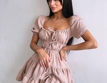 Муслінова сукня з рюшами   Муслінова сукня з рюшами   | PUSHKA SHOP